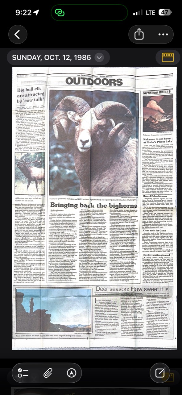 Original scan from Big Bull Elk Are Attracted by ‘Cow Talk’