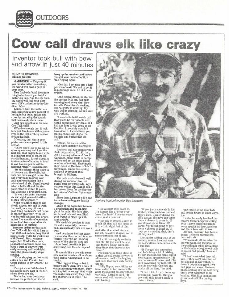 Original scan from Review: ELK TALK