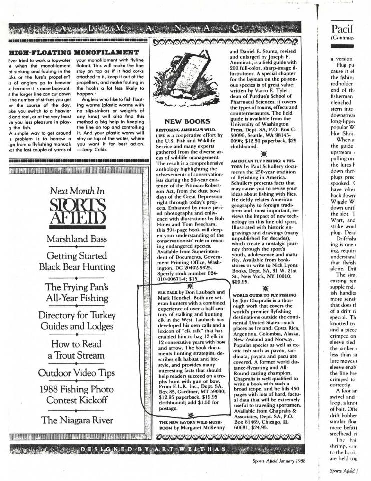 Original scan from ELK TALK Enters the Books Record